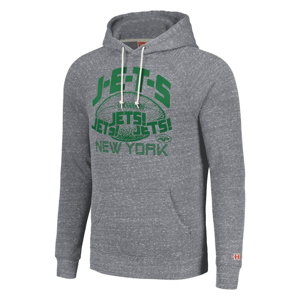 New York Jets Homage Unisex Hyperlocal Raglan Pullover Hoodie Gray | NFL