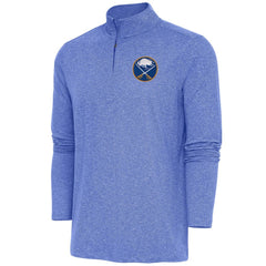 Buffalo Sabres Antigua Hunk Quarter-Zip Pullover Top - Heather Royal - NHL