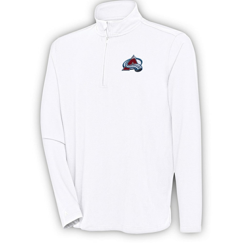 Colorado Avalanche Antigua Hunk Quarter-Zip Pullover Top - White - NHL