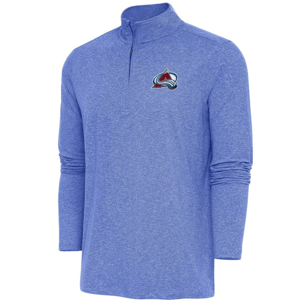 Colorado Avalanche Antigua Hunk Quarter-Zip Pullover Top - Heather Royal - NHL