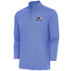 Colorado Avalanche Antigua Hunk Quarter-Zip Pullover Top - Heather Royal - NHL