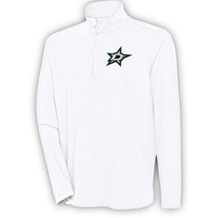 Dallas Stars Antigua Hunk Quarter-Zip Pullover Top - White - NHL