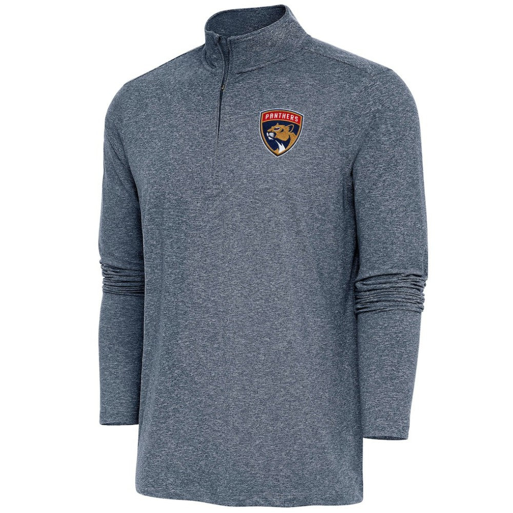 Florida Panthers Antigua Hunk Quarter-Zip Pullover Top - Heather Navy - NHL