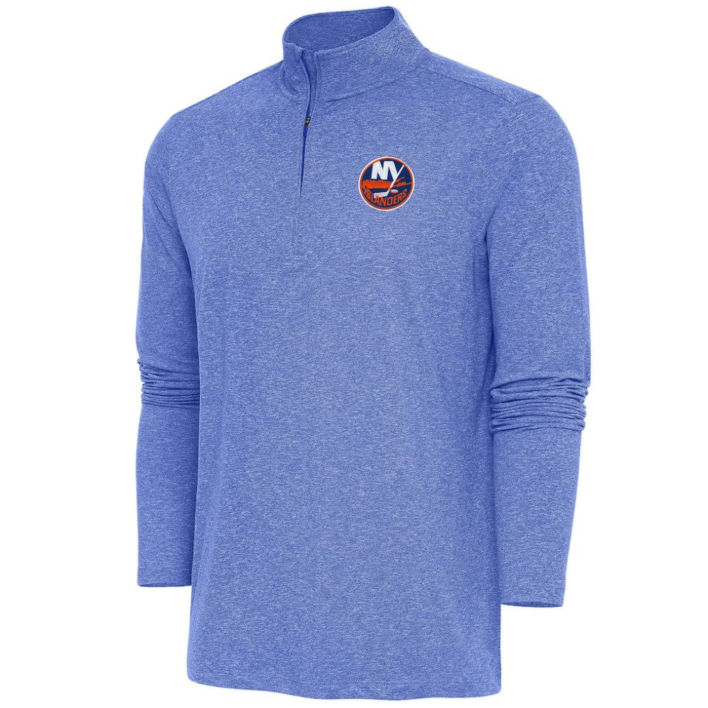 New York Islanders Antigua Hunk Quarter-Zip Pullover Top - Heather Royal - NHL