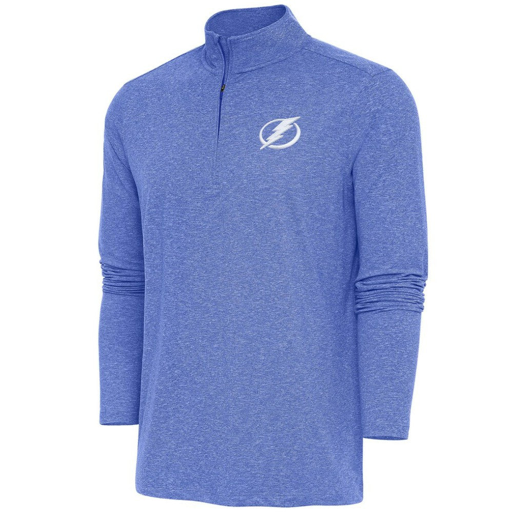 Tampa Bay Lightning Antigua Hunk Quarter-Zip Pullover Top - Heather Royal - NHL
