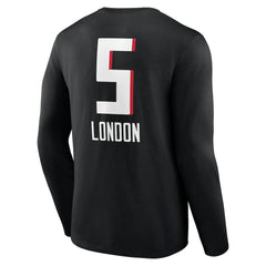Drake London Atlanta Falcons Team Wordmark Player Name & Number Long Sleeve T-Shirt Black | NFL