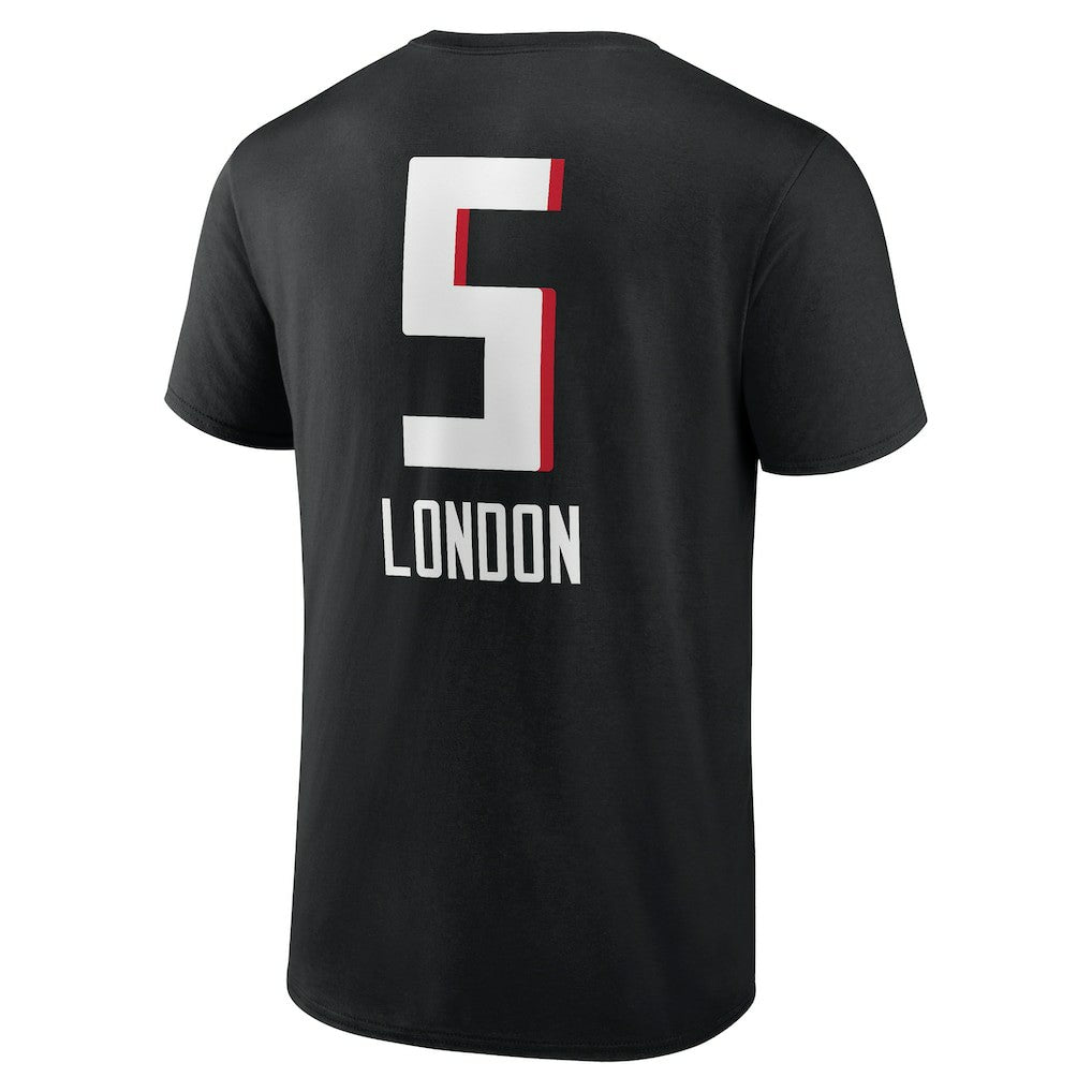 Drake London Atlanta Falcons Team Wordmark Player Name & Number T-Shirt Black | NFL