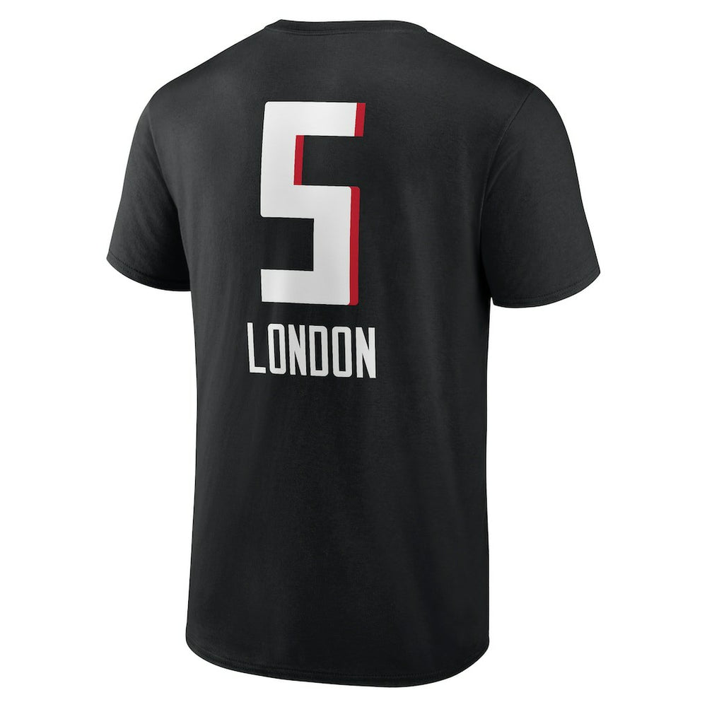 Drake London Atlanta Falcons Team Wordmark Player Name & Number T-Shirt Black | NFL