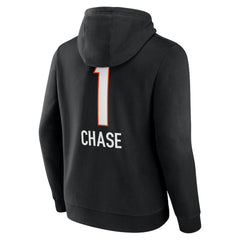 Ja'Marr Chase Cincinnati Bengals Team Wordmark Player Name & Number Pullover Hoodie Black | NFL