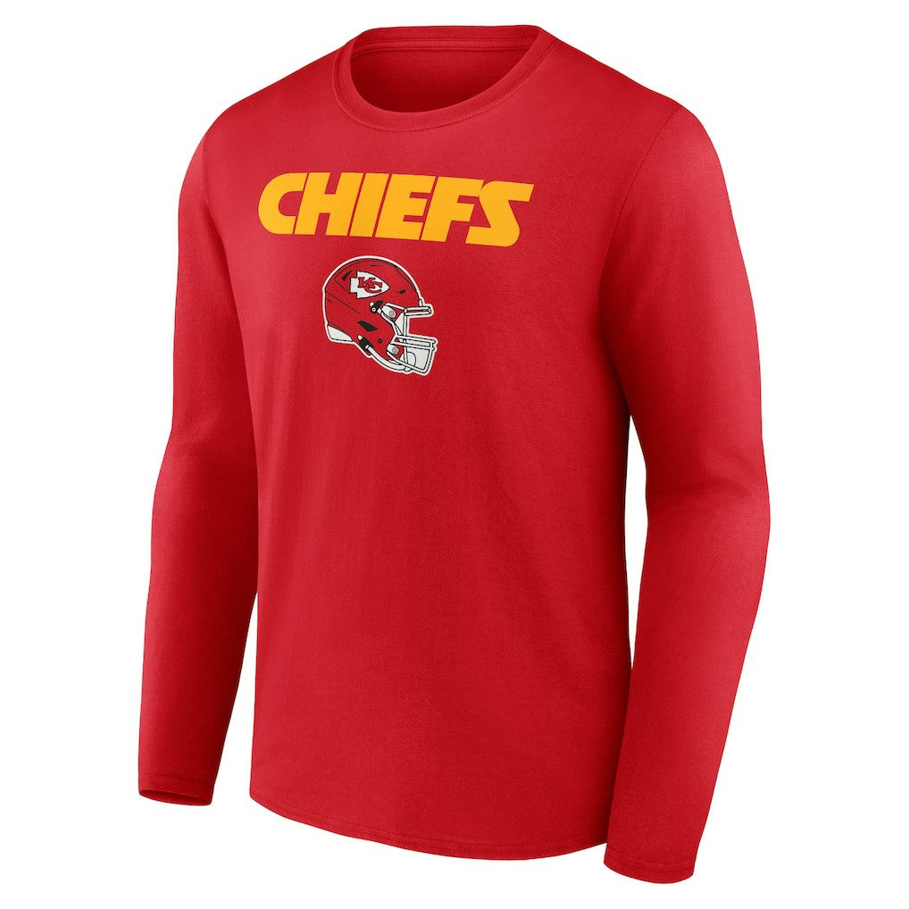 Travis Kelce Kansas City Chiefs Team Wordmark Player Name & Number Long Sleeve T-Shirt Red | NFL