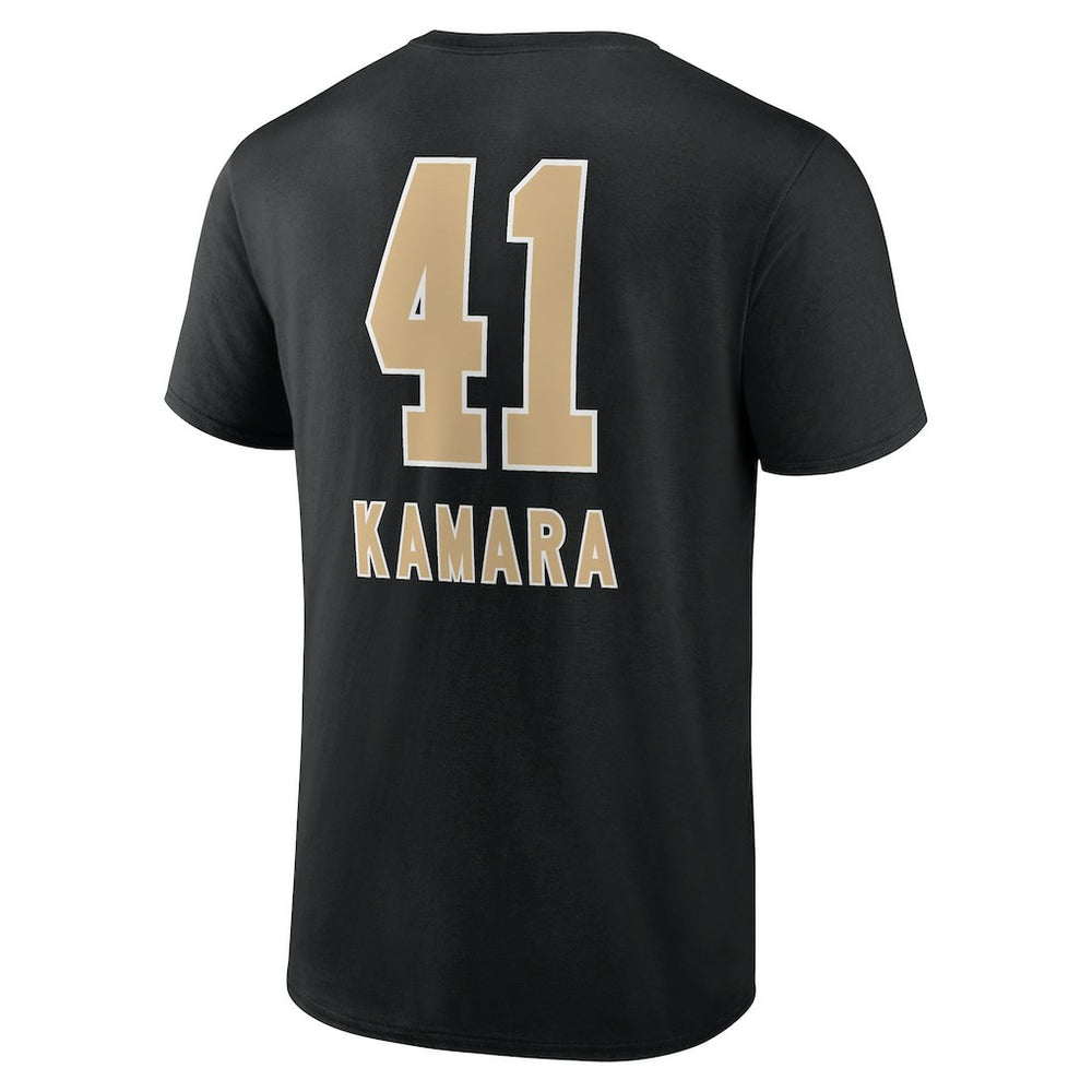 Alvin Kamara New Orleans Saints Team Wordmark Player Name & Number T-Shirt Black | NFL