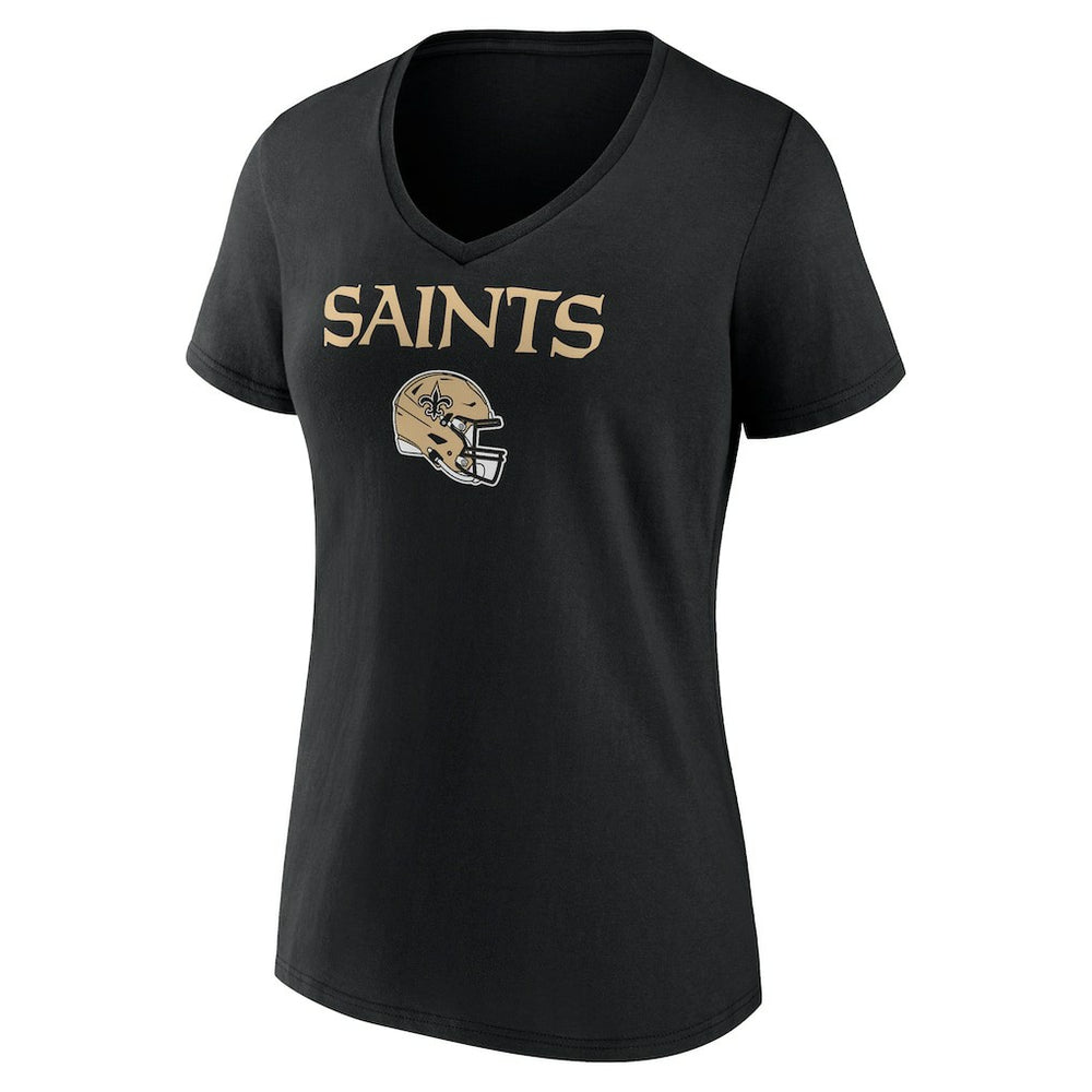 Alvin Kamara New Orleans Saints Women's Team Wordmark Player Name & Number V-Neck T-Shirt Black | NFL