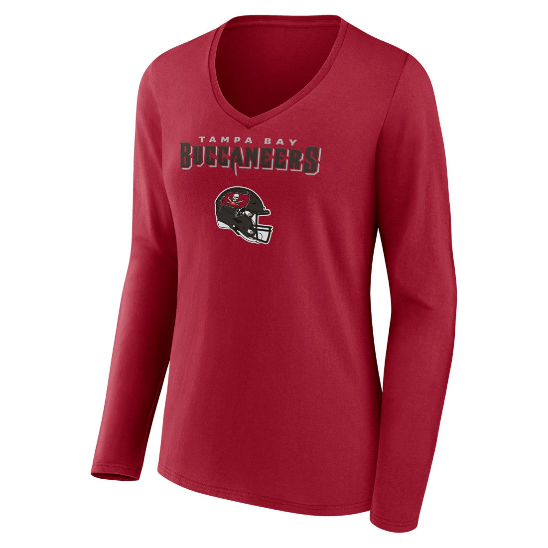 Baker Mayfield Tampa Bay Buccaneers Women's Team Wordmark Player Name & Number Long Sleeve V-Neck T-Shirt Red | NFL