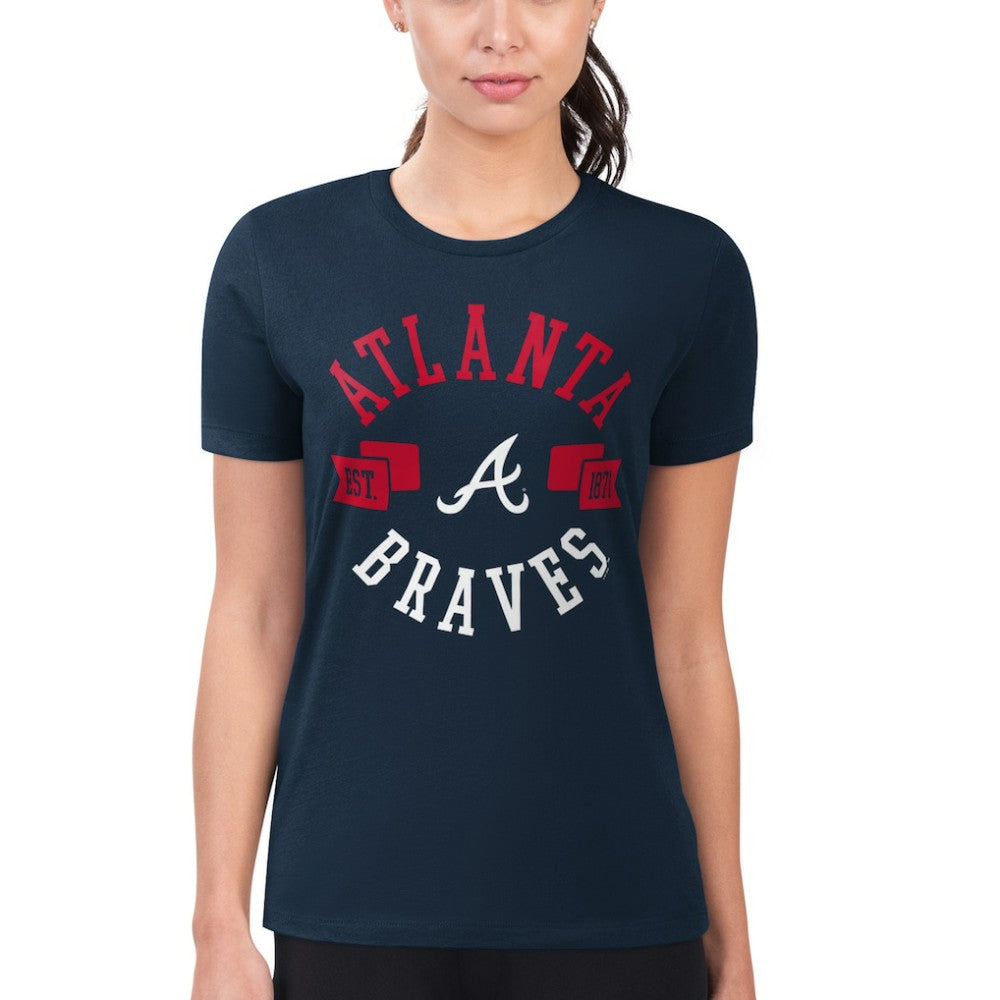 Atlanta Braves G-III 4Her by Carl Banks Women's Super-Slim Fit Lightweight City Graphic T-Shirt - MLB