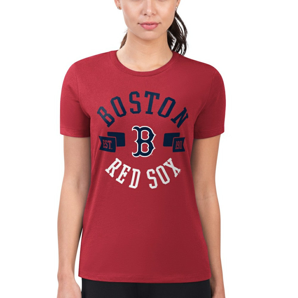 Boston Red Sox G-III 4Her by Carl Banks Women's Super-Slim Fit Lightweight City Graphic T-Shirt - MLB