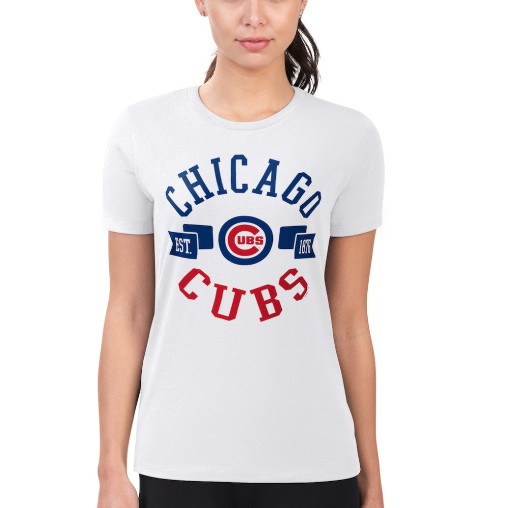 Chicago Cubs G-III 4Her by Carl Banks Women's Super-Slim Fit Lightweight City Graphic T-Shirt - MLB