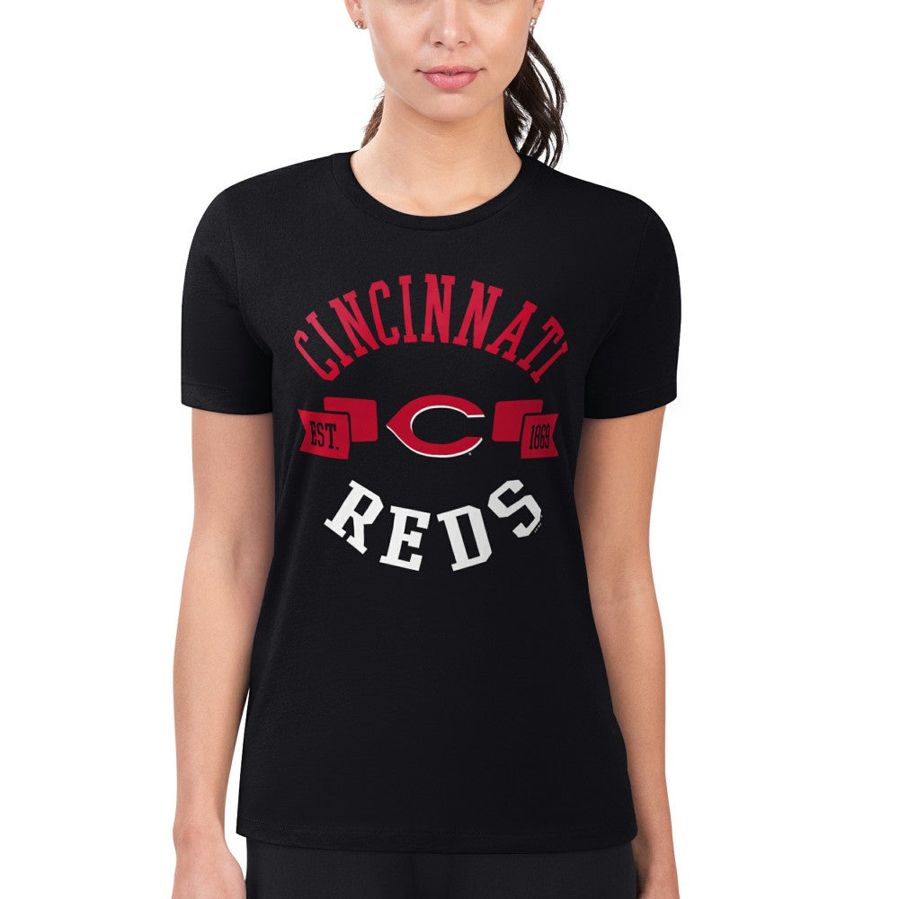 Cincinnati Reds G-III 4Her by Carl Banks Women's Super-Slim Fit Lightweight City Graphic T-Shirt - MLB