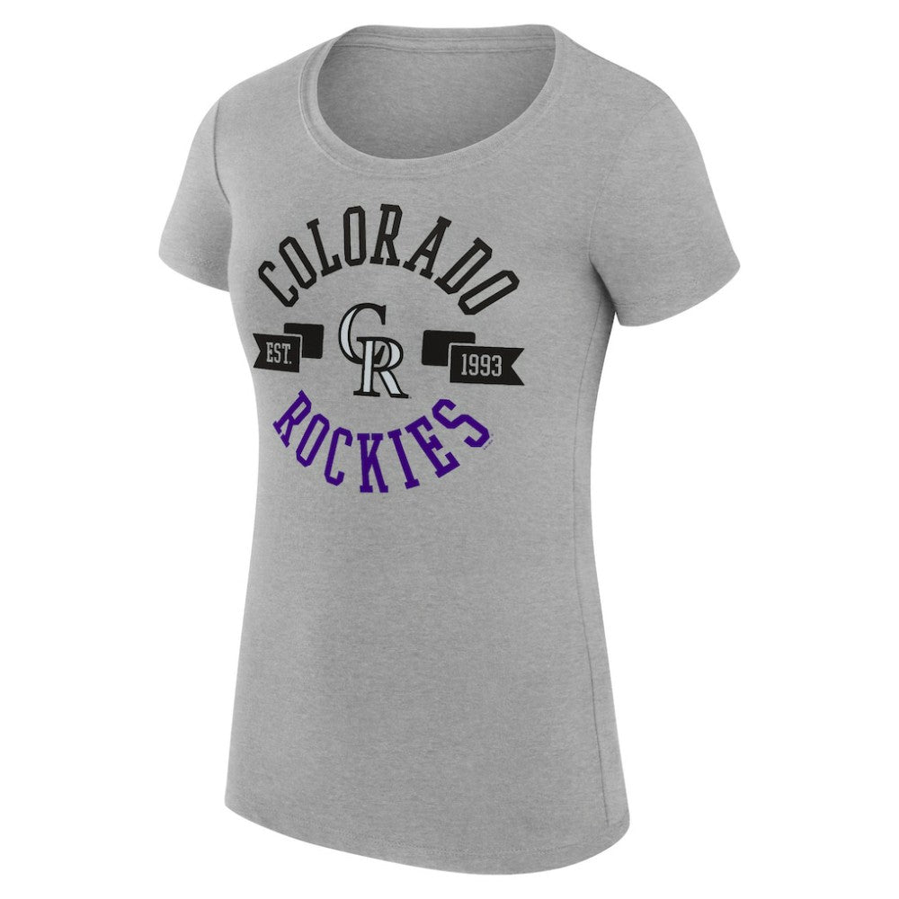 Colorado Rockies G-III 4Her by Carl Banks Women's Super-Slim Fit Lightweight City Graphic T-Shirt - MLB