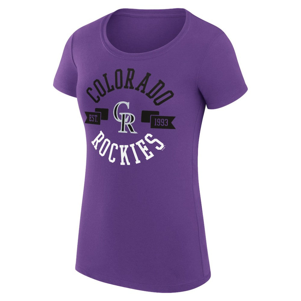 Colorado Rockies G-III 4Her by Carl Banks Women's Super-Slim Fit Lightweight City Graphic T-Shirt - MLB