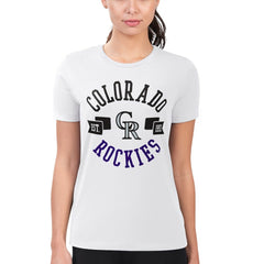 Colorado Rockies G-III 4Her by Carl Banks Women's Super-Slim Fit Lightweight City Graphic T-Shirt - MLB