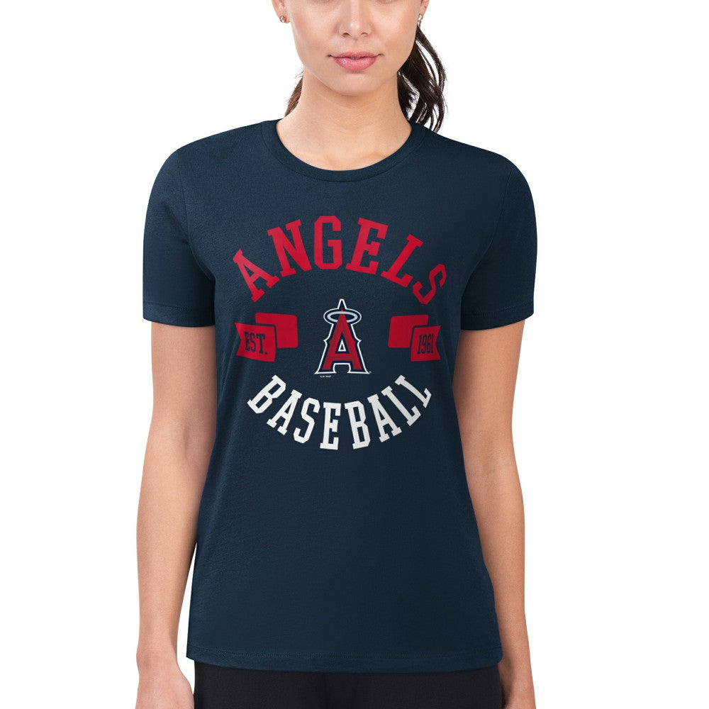 Los Angeles Angels G-III 4Her by Carl Banks Women's Super-Slim Fit Lightweight City Graphic T-Shirt - MLB