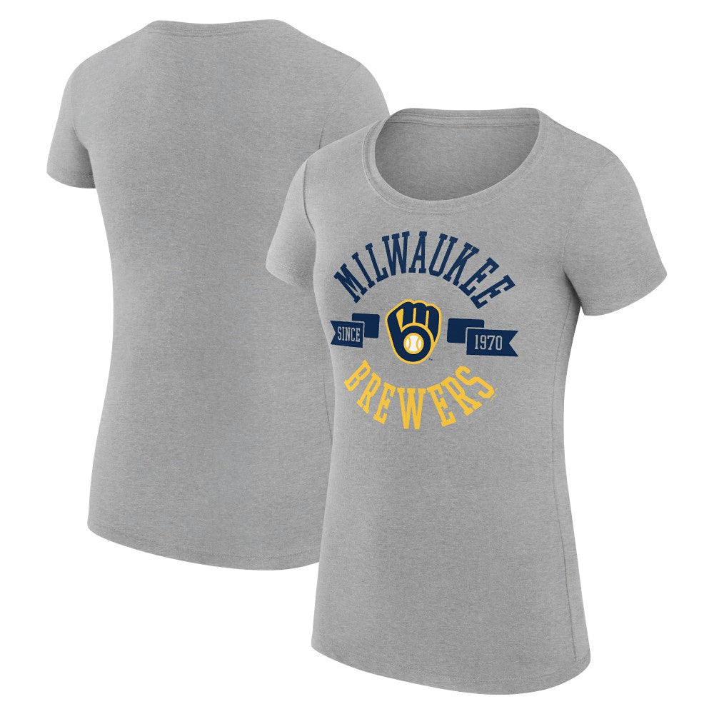 Milwaukee Brewers G-III 4Her by Carl Banks Women's Super-Slim Fit Lightweight City Graphic T-Shirt - MLB