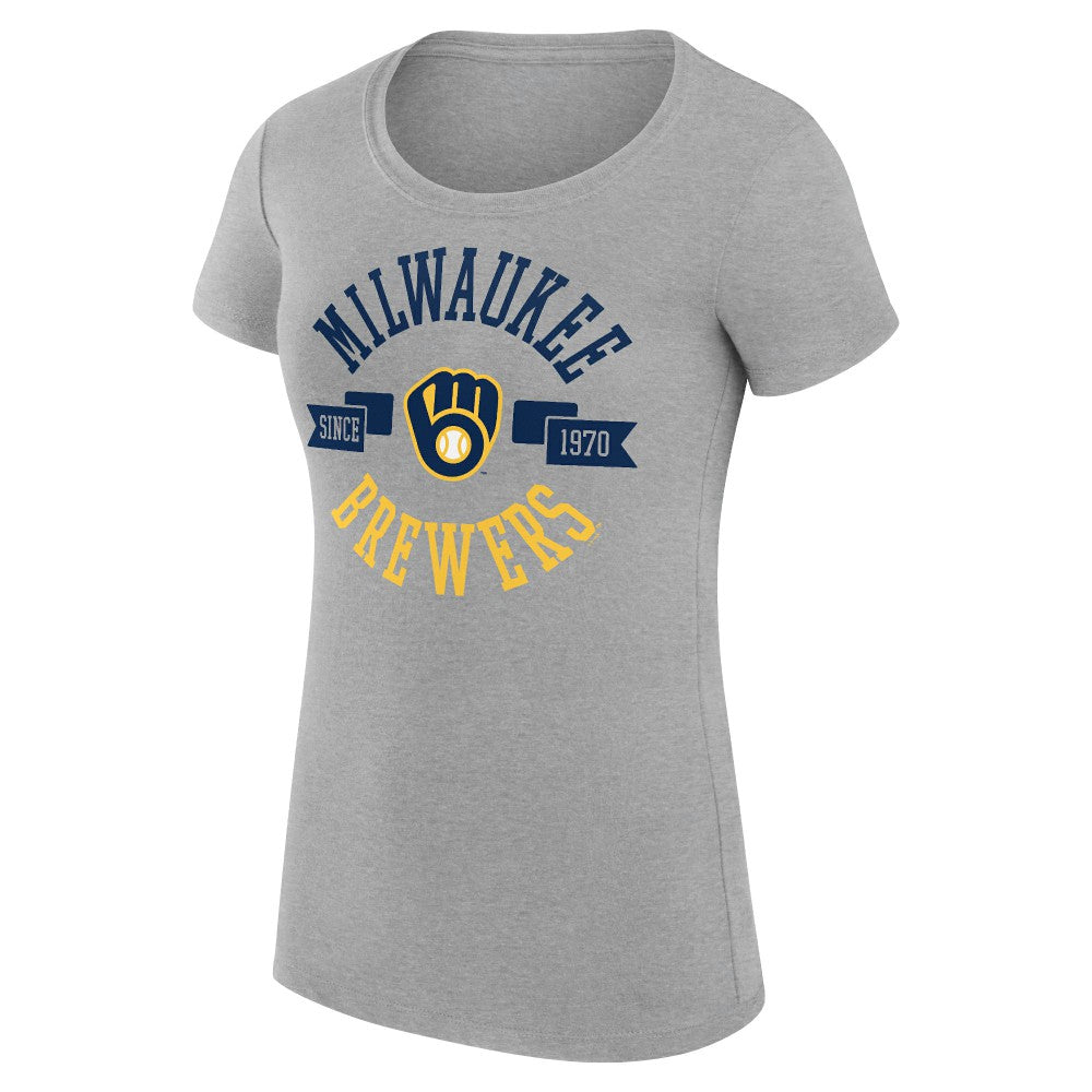 Milwaukee Brewers G-III 4Her by Carl Banks Women's Super-Slim Fit Lightweight City Graphic T-Shirt - MLB