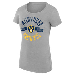 Milwaukee Brewers G-III 4Her by Carl Banks Women's Super-Slim Fit Lightweight City Graphic T-Shirt - MLB