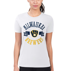 Milwaukee Brewers G-III 4Her by Carl Banks Women's Super-Slim Fit Lightweight City Graphic T-Shirt - MLB