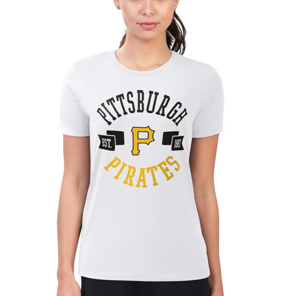 Pittsburgh Pirates G-III 4Her by Carl Banks Women's Super-Slim Fit Lightweight City Graphic T-Shirt - MLB