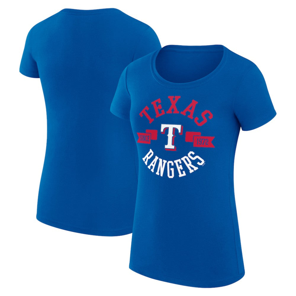 Texas Rangers G-III 4Her by Carl Banks Women's Super-Slim Fit Lightweight City Graphic T-Shirt - MLB