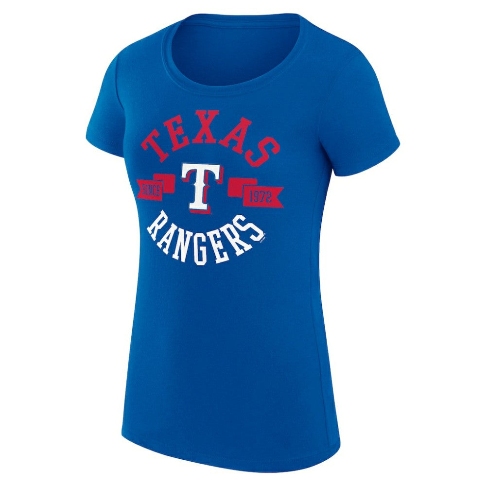 Texas Rangers G-III 4Her by Carl Banks Women's Super-Slim Fit Lightweight City Graphic T-Shirt - MLB