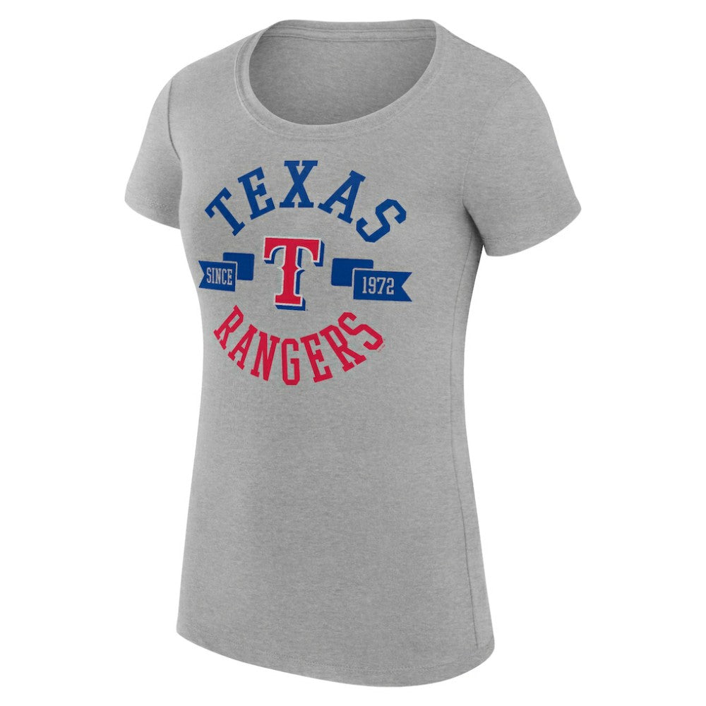 Texas Rangers G-III 4Her by Carl Banks Women's Super-Slim Fit Lightweight City Graphic T-Shirt - MLB