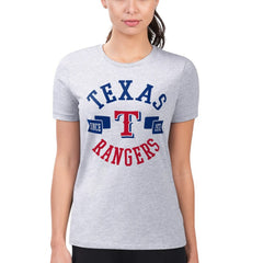Texas Rangers G-III 4Her by Carl Banks Women's Super-Slim Fit Lightweight City Graphic T-Shirt - MLB
