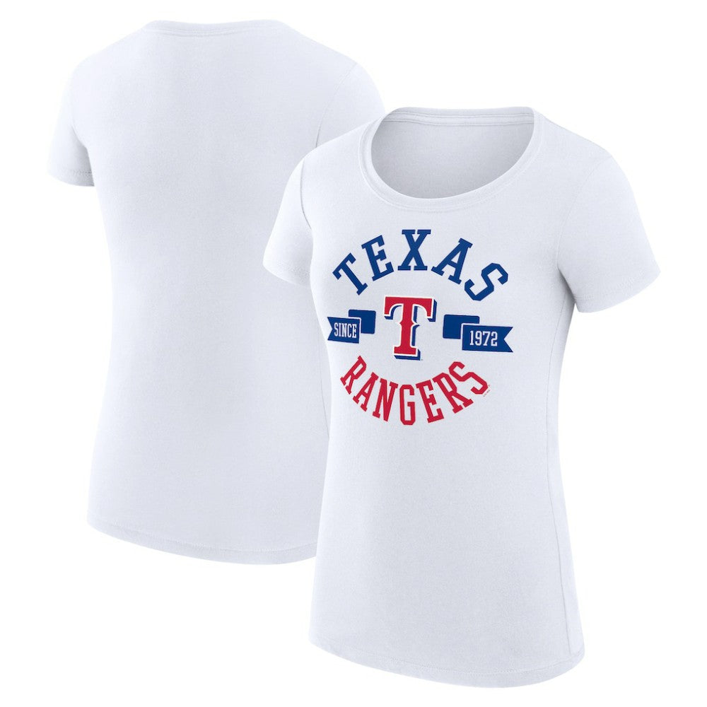 Texas Rangers G-III 4Her by Carl Banks Women's Super-Slim Fit Lightweight City Graphic T-Shirt - MLB