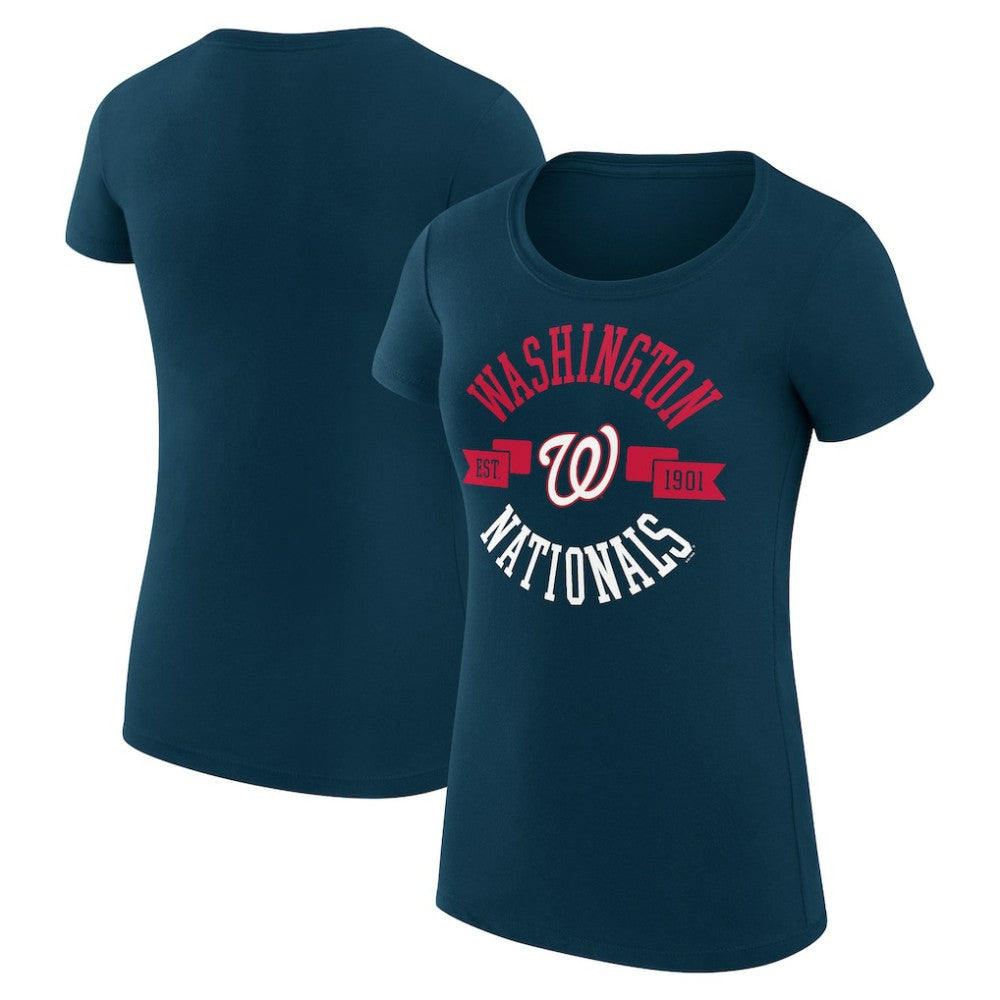 Washington Nationals G-III 4Her by Carl Banks Women's Super-Slim Fit Lightweight City Graphic T-Shirt - MLB