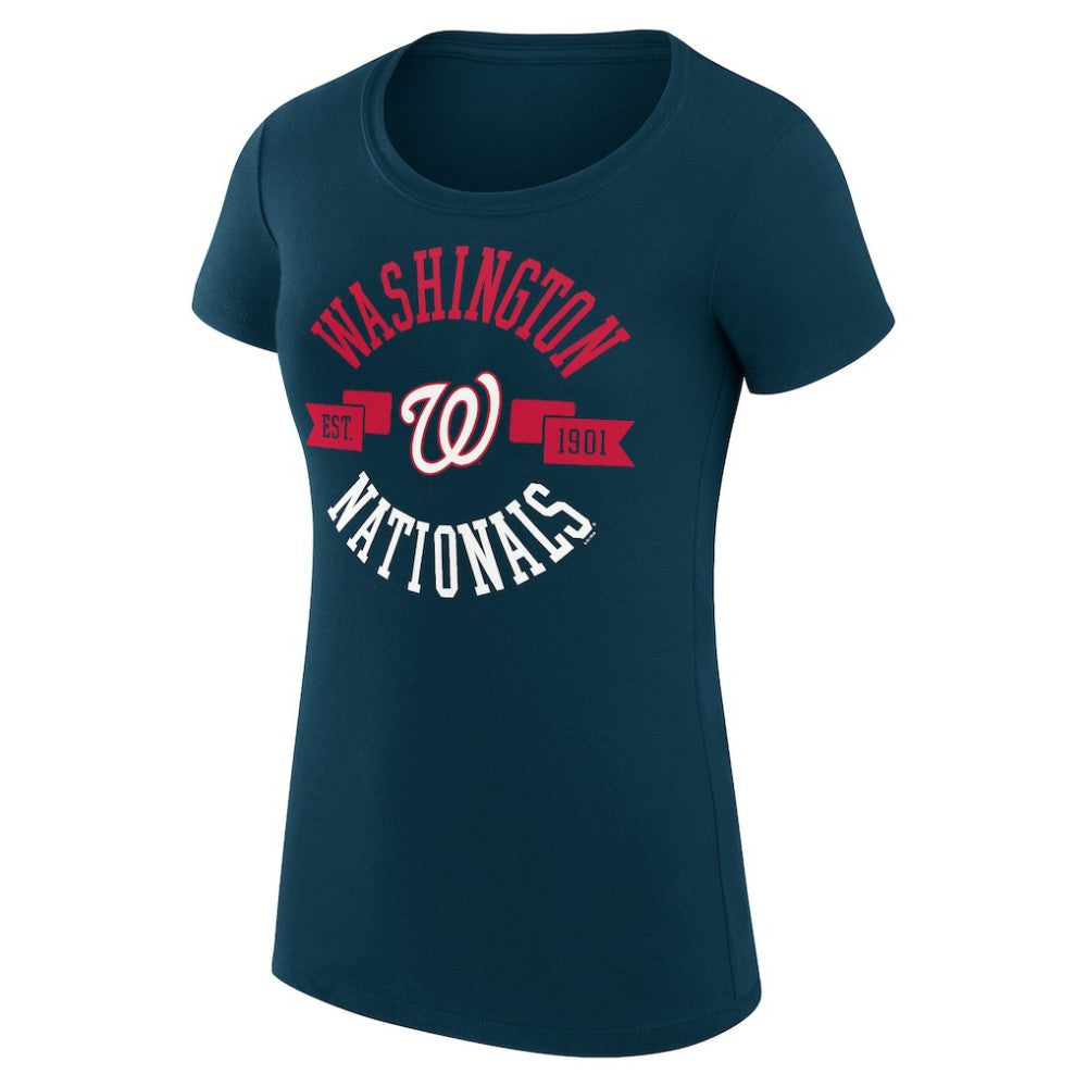 Washington Nationals G-III 4Her by Carl Banks Women's Super-Slim Fit Lightweight City Graphic T-Shirt - MLB