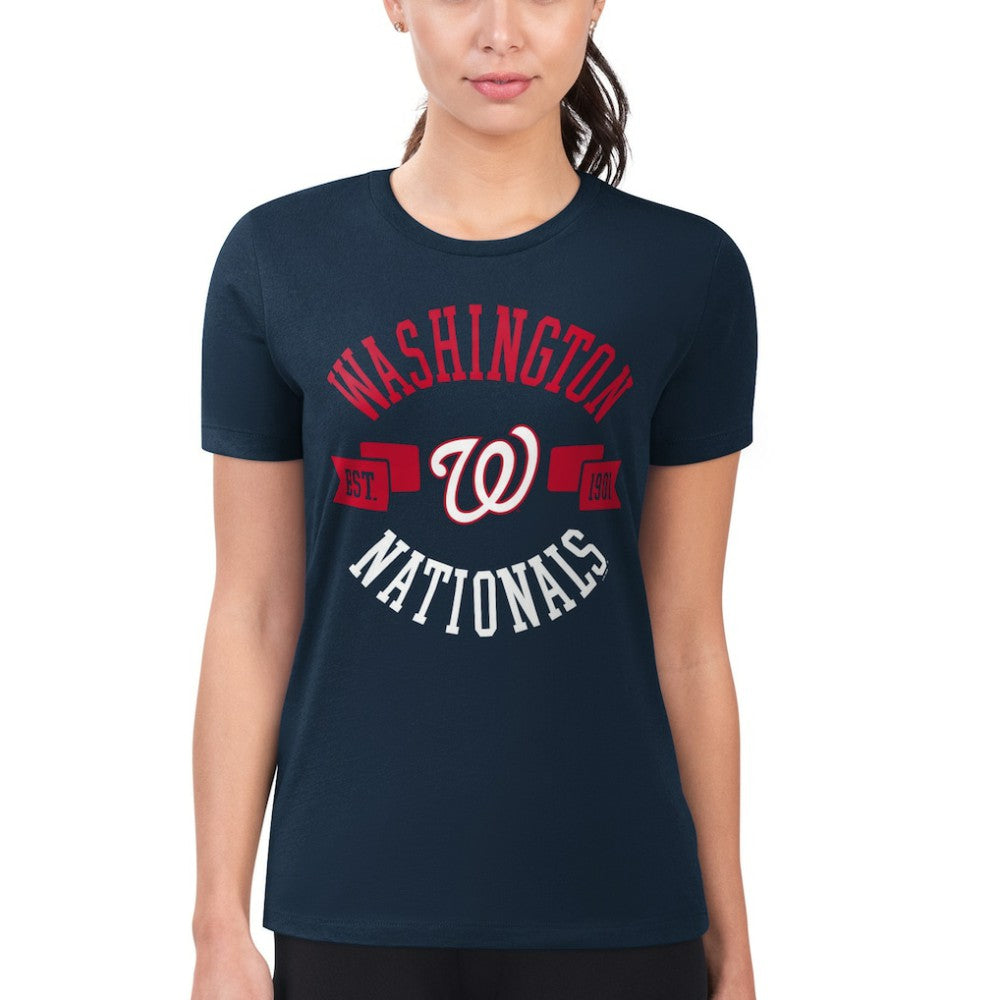 Washington Nationals G-III 4Her by Carl Banks Women's Super-Slim Fit Lightweight City Graphic T-Shirt - MLB