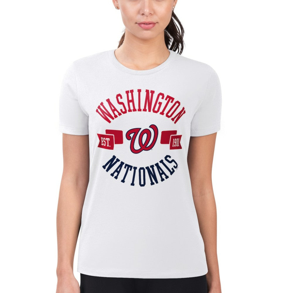 Washington Nationals G-III 4Her by Carl Banks Women's Super-Slim Fit Lightweight City Graphic T-Shirt - MLB