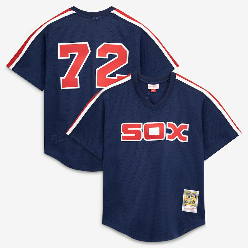 Carlton Fisk Chicago White Sox Mitchell & Ness Authentic Batting Practice Jersey - MLB
