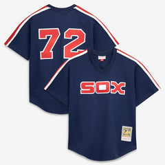 Carlton Fisk Chicago White Sox Mitchell & Ness Authentic Batting Practice Jersey - MLB