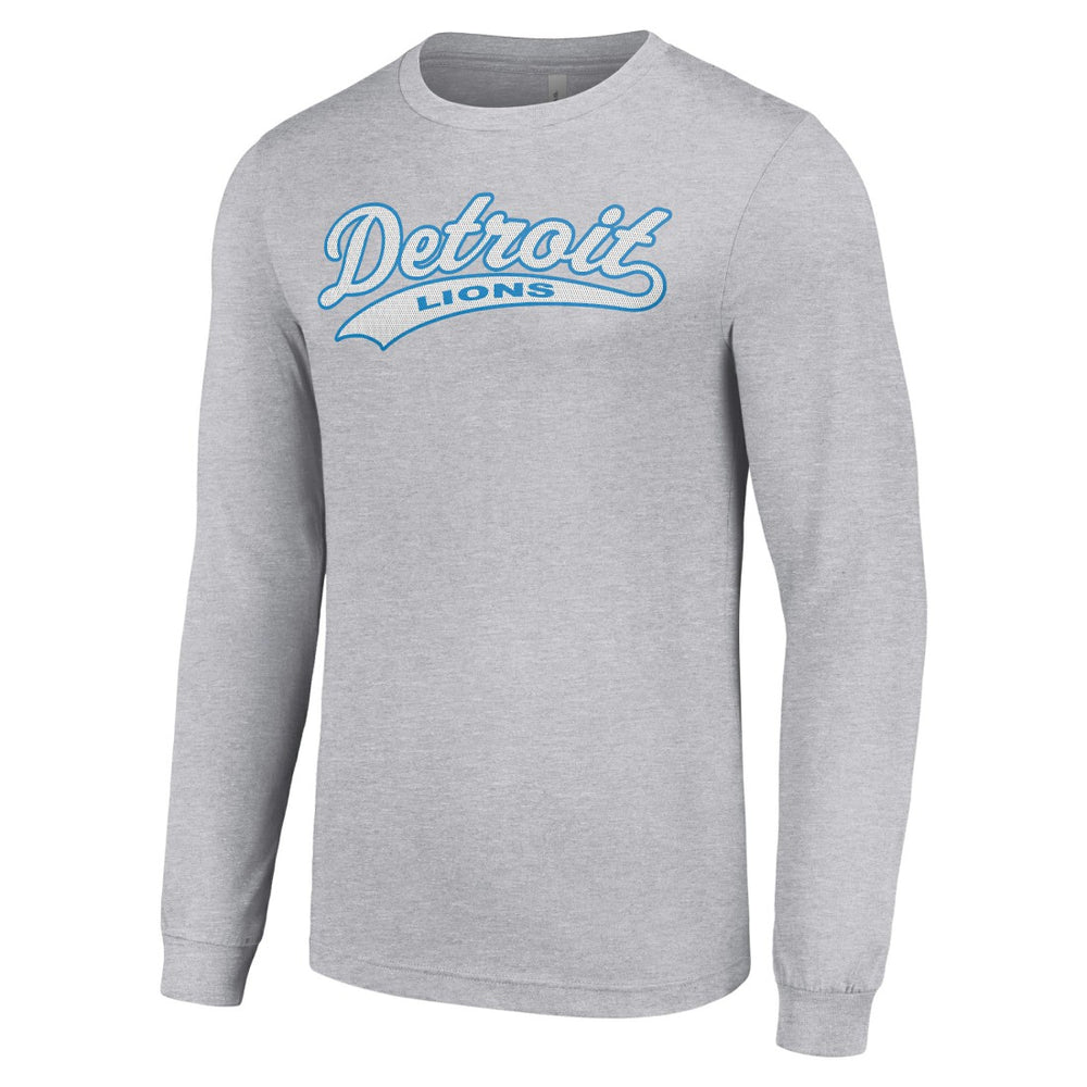 Detroit Lions Starter Tailsweep Long Sleeve T-Shirt Heather Gray | NFL