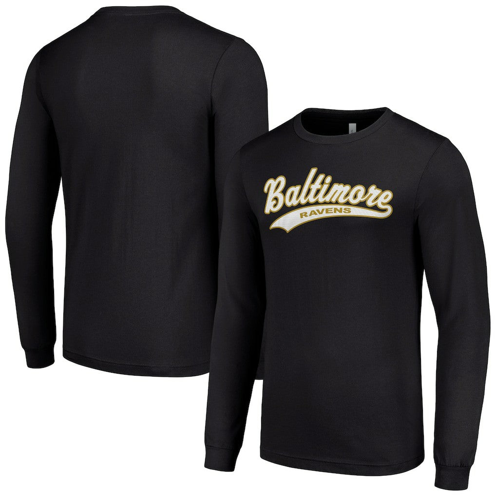 Baltimore Ravens Starter Tailsweep Long Sleeve T-Shirt Black | NFL