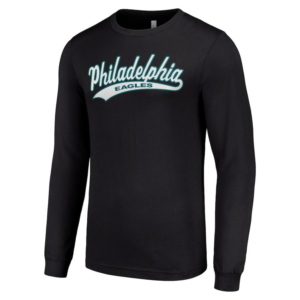 Philadelphia Eagles Starter Tailsweep Long Sleeve T-Shirt Black | NFL