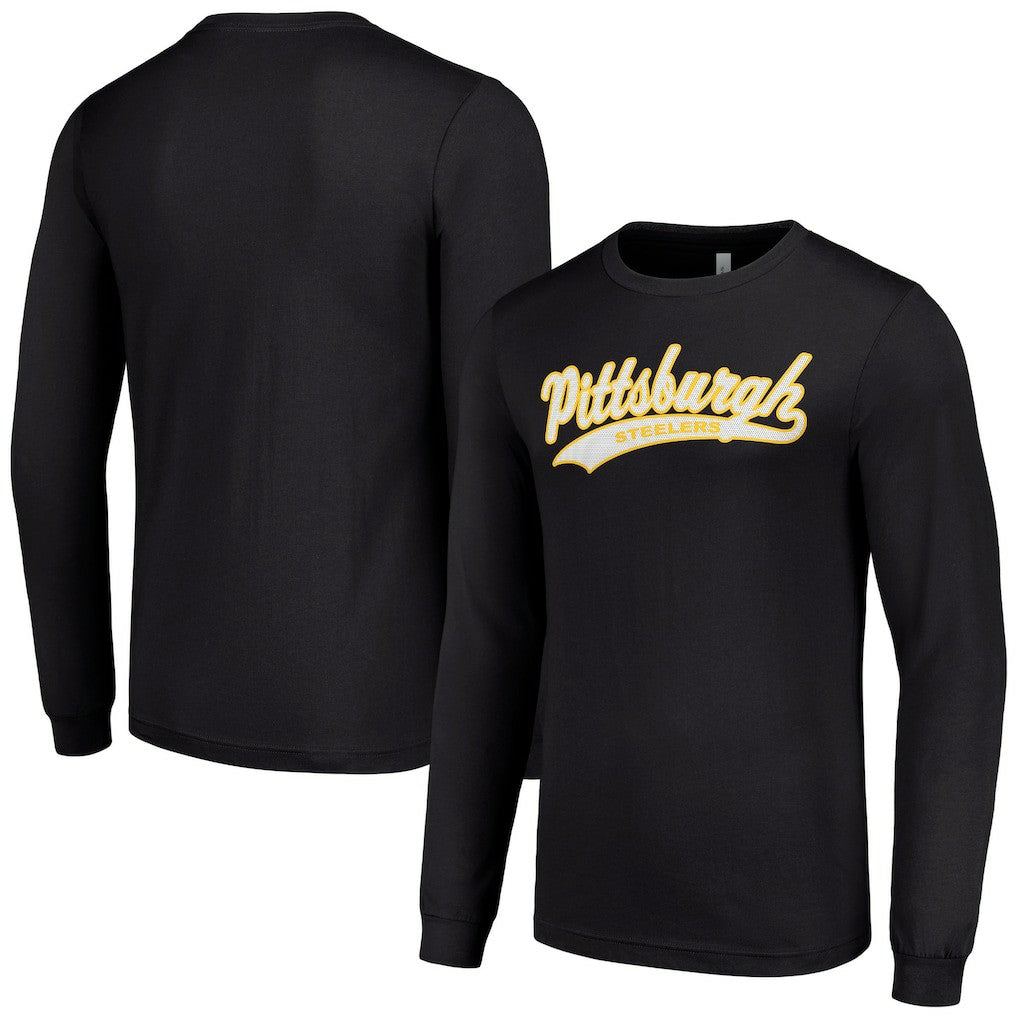 Pittsburgh Steelers Starter Tailsweep Long Sleeve T-Shirt Black | NFL