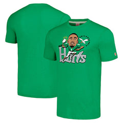 Jalen Hurts Philadelphia Eagles Homage Unisex Caricature Player Tri-Blend T-Shirt Kelly Green | NFL