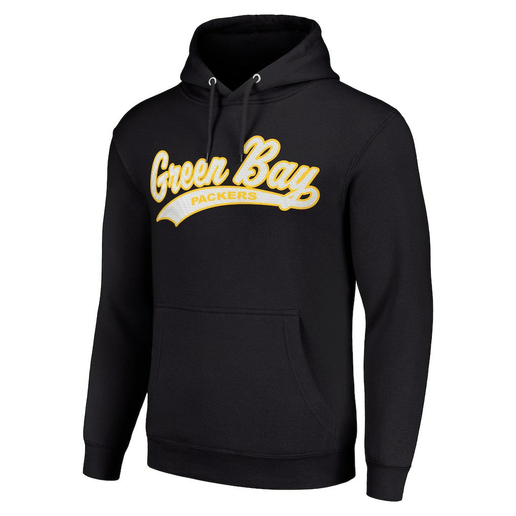 Green Bay Packers Starter Unisex Tailsweep Pullover Hoodie Black | NFL