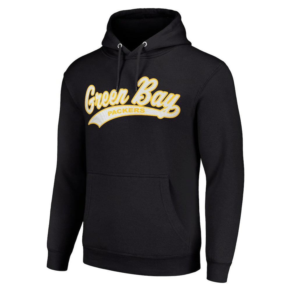 Green Bay Packers Starter Unisex Tailsweep Pullover Hoodie Black | NFL