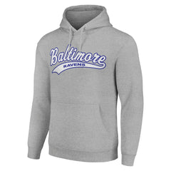 Baltimore Ravens Starter Unisex Tailsweep Pullover Hoodie Heather Gray | NFL