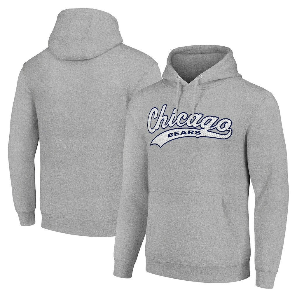 Chicago Bears Starter Unisex Tailsweep Pullover Hoodie Heather Gray | NFL